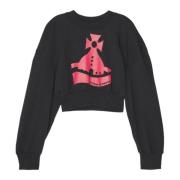 Svart Crop Sander Sweatshirt