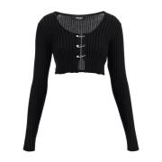 Ribbestrikket Safety Pin Cardigan