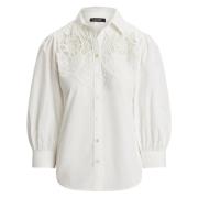 Eyelet Cotton Broadcloth Shirt