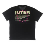 Sort Kortermet Crew Neck Tee