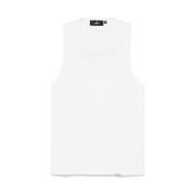 Logo Plaque Sleeveless Round Neck T-shirt