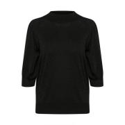 Feminin Turtleneck Pullover Genser Svart