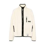 Ivory Fleece Brodert Logo Jakke