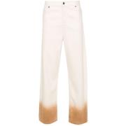 Kremhvite Straight Leg Jeans