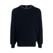 Midnight Blue Cashmere Crew-neck Sweater