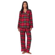 Rød Lauren Ralph Lauren Ls Notch Collar Long Pant Pj Set Nattøy