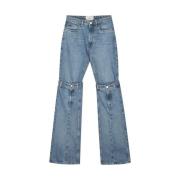 Blå Denim Wide Leg Jeans