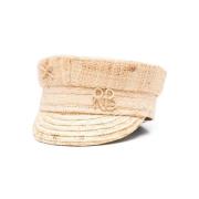 Beige Kurvvev Flat Brim Hat