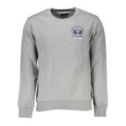 Grå Langermet Sweatshirt med Brodert Logo