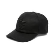 Svart Brodert Logo Baseball Cap