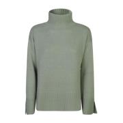 Grønn Turtleneck Strikkegenser Sweatshirt Aw24