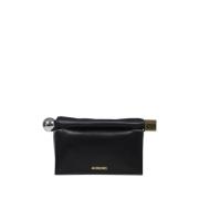 Svart Rund Firkantet Clutch Veske