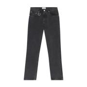 Svart Vasket Slim-Fit Jeans