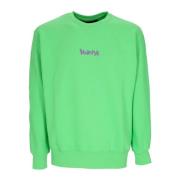 Lett Crewneck Sweatshirt Baklogo Lime/Lilla