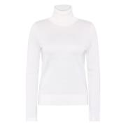 Off White Merino Ull Turtle Neck Sweater