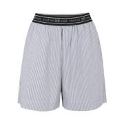 Logoelastiske Oversized Bomullsshorts