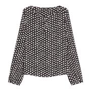 Polkadot bluse i sable