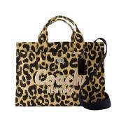 Leopard Trykt Lerret Tote Bag