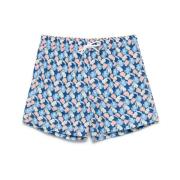 Navy Blue Beachwear Snøring Shorts