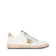 Stjerne Patch Sneakers Hvit Vintage Stil