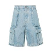 Denim Cargo Shorts