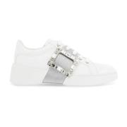 Hvite Rhinestone Skate Sneakers