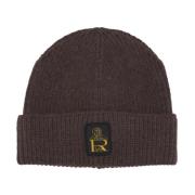 Brun Ribbestrikket Beanie Lue