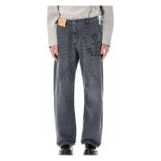 Grå Twisted Workwear Denim Jeans