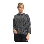 Svart Glitrende Bluse Gerti.Wi24 Stil