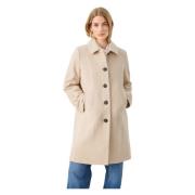 Beige Part Two Kamillaspw Wool Coat Yttertøy