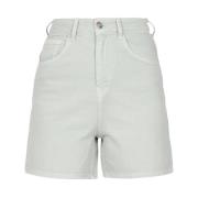 Denim Bermuda Shorts med beltehemper