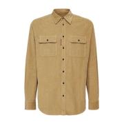 Beige Corduroy Skjorte Aw24