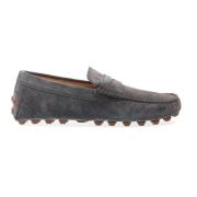 Grå Semsket Bubble Moccasins Loafers