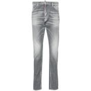 Slim Fit Faded Grey Bomull Jeans