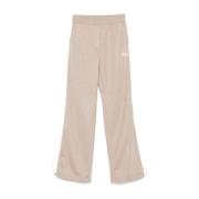 Beige Logo Sporty Trousers