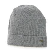 Ull Kashmir Beanie, Grå Farge, Mini Logo