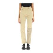 Patchwork Beige Jeans for kvinner