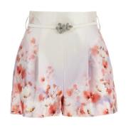 Blomster Silke Bomull Sommer Shorts