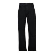 Svart Denim Straight Fit Jeans