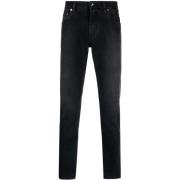 Svart Denim Bukser Logo Slim Fit