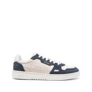 Beige Skinn Sneakers Fargeblokk Design