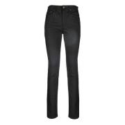 Svarte Slim Fit Jeans Bukser