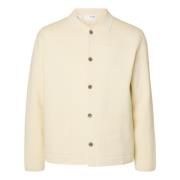 Beige Polo Cardigan Jakke