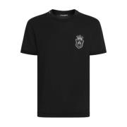 Brodert logo jersey T-skjorte svart