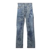 Vintage Blå Vid Jeans