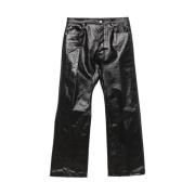 Svart Coated Finish Klassiske Jeans