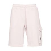 Himmelsk Rosa Diagonal Fleece Cargo Shorts