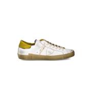 Hvite Flate Sneakers Paris Stil