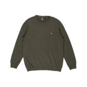 Grønn Ull Pullover Herresweatshirt