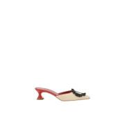 Elegant perlet Raffia Pumps